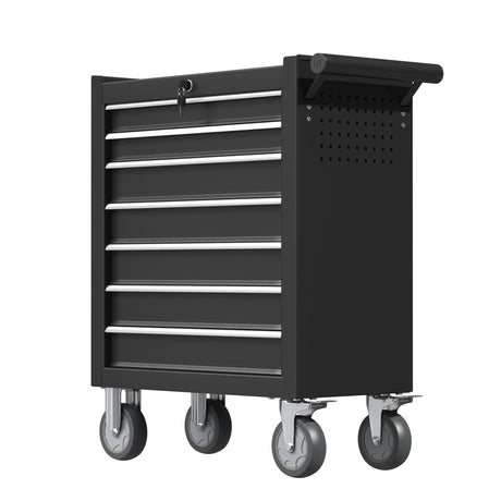 7-Drawers Rolling Tool Chest Tool Box Organizer with Lockable, Metal Rolling Tool Cart Tool Storage Toolbox, Tool Cabinet Rolling Tool Box with Drawers for Garage, Workstation, Workshop, Home Repair CMFYDAILY
