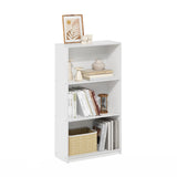 Furinno Basic 3-Tier Bookcase Storage Shelves, White/White Furinno