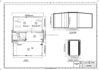 Modular Prefab Building, Steel Frame, 20ft,30ft,40ft, Portable Expandable Plastic Prefab House for Inn, Stall, Office, Watchman House, Shop, Estate, Distribution Center, Studio (with Bathroom - WoodArtSupply