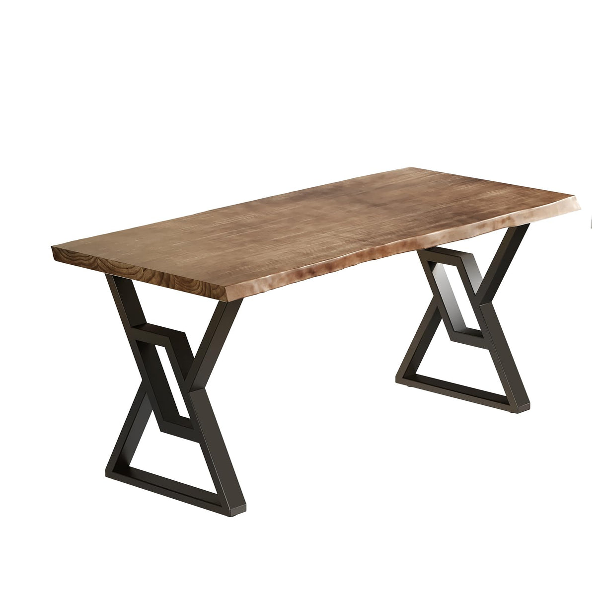 Sihtengxxhongs Rustic Brown 55-inch Solid Wood Computer Desk - Modern Gaming Workbench for Home Office, Modern Simple Design, Ideal for Study, Writing, Dining Sihtengxxhongs