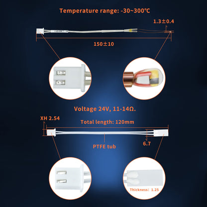 Ceramic Heater Core CHC Hot End Bimetal Heatbreak Hotend High Wear-Resistance Compatible with Voron 2.4 V0 V0.1 V0.2, Ender 3 V2 Pro Ender 5 Series CR10 3D Printer Parts - WoodArtSupply