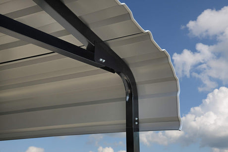 Arrow Carports Galvanized Steel Carport, Double Car Metal Carport Kit, 20' x 29' x 9', Charcoal Arrow