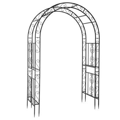 VINGLI Garden Arbor Arch, Wedding Arch Archway for Ceremony Party, Durable Steel Trellis for Plant Climbing, Christmas Decorations Pergola for Backyard, Lawn, Patio, Yard