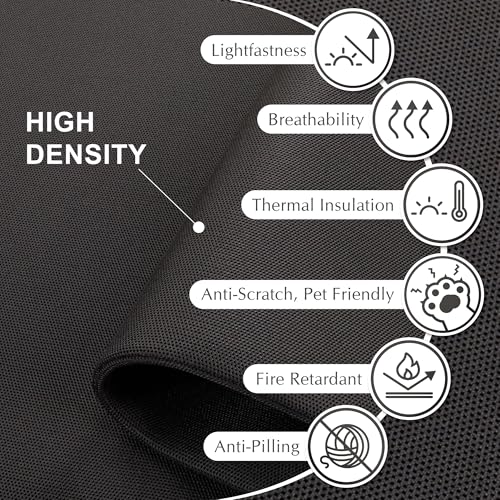 DECOLAB Room Partition Panel, Freestanding Portable Privacy Cubicle Partition for Offices, Classroom, Studio, Healthcare, Workspace, Scratch Resistance, 29"x65" Midnight DECOLAB