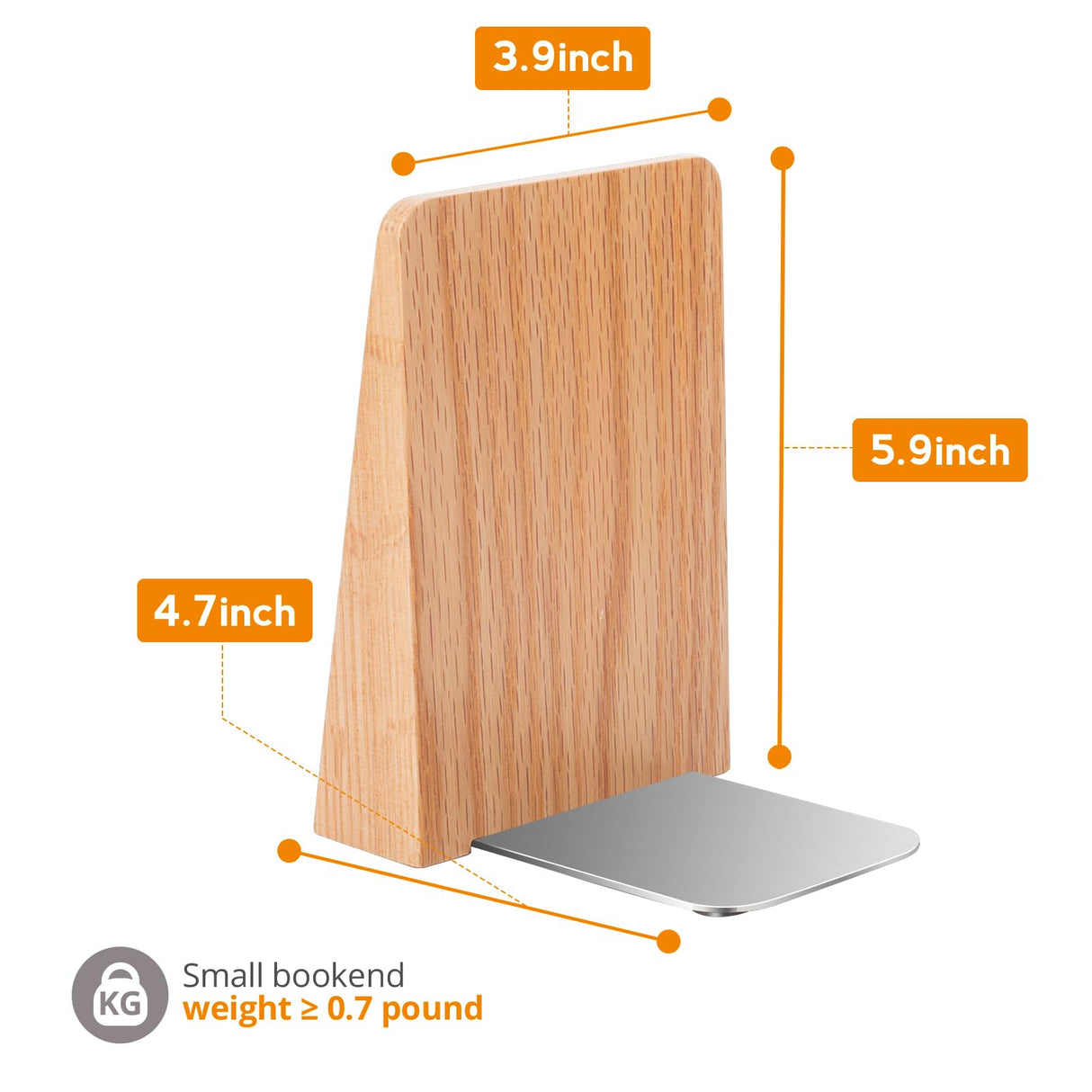 DRELIFAM Red Oak Book Ends Heavy Duty Handmade Book Ends for Shelves Decorative Bookends to Hold Heavy Books (Red Oak Small) DRELIFAM