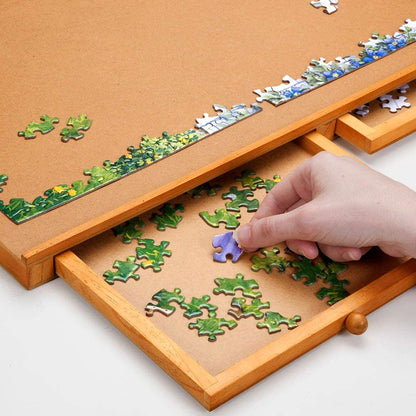 Bits and Pieces –Original Standard Wooden Jigsaw Puzzle Plateau-The Complete Puzzle Storage System - WoodArtSupply