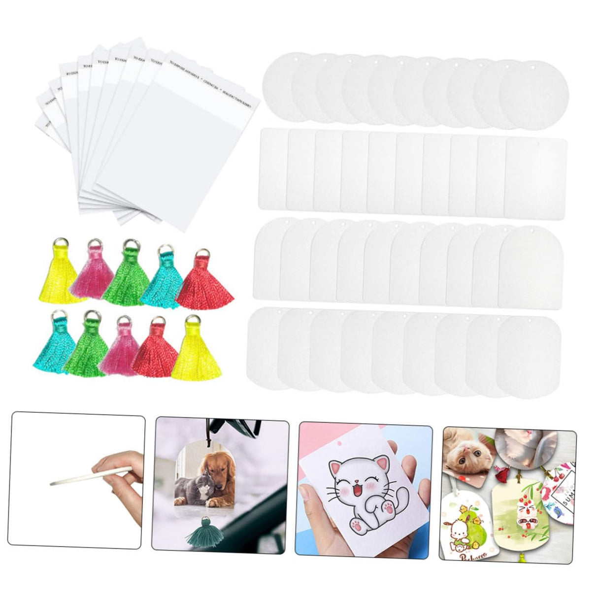 VINTORKY 1 Set Air DIY Sublimation Blanks Felt Car Sublimation Air Freshener Blank Car Air Freshener VINTORKY