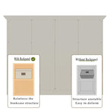 OSCHF Wooden Cube Bookcase with Base - Modern 3 Tiers Floor Standing Open Shelf Cabinet for Home and Office, 12-Cube Lattice Bookshelf, Warm White OSCHF