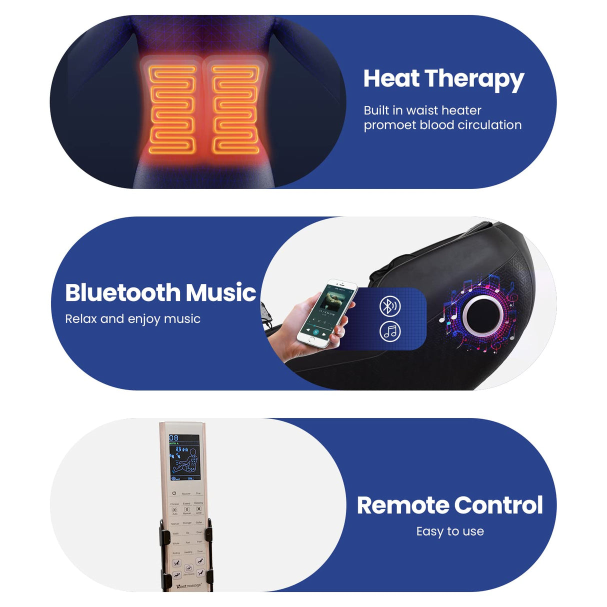 PayLessHere SL Track Massage Chair,Electric Shiatsu Full Body Zero Gravity Massage Recliner Chair with Remote Controls Bluetooth Speaker Built-in Heat for Home Office,Black PayLessHere