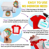 HTVRONT Heat Transfer Paper for T Shirts 20 Sheets, 8.5" X 11" Printable Heat Transfer Vinyl, Vivid Color & Durable Iron on Transfer Paper for Dark Fabric HTVRONT