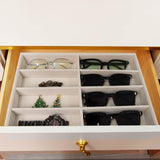 JETEHO Sunglasses Organizer Storage Velvet Jewelry Tray Glasses Holder Organizer Glasses Organizer Sunglasses Holder Eyeglasses Holder Sunglasses Display Velvet Tray for Jewelry Display Watch JETEHO