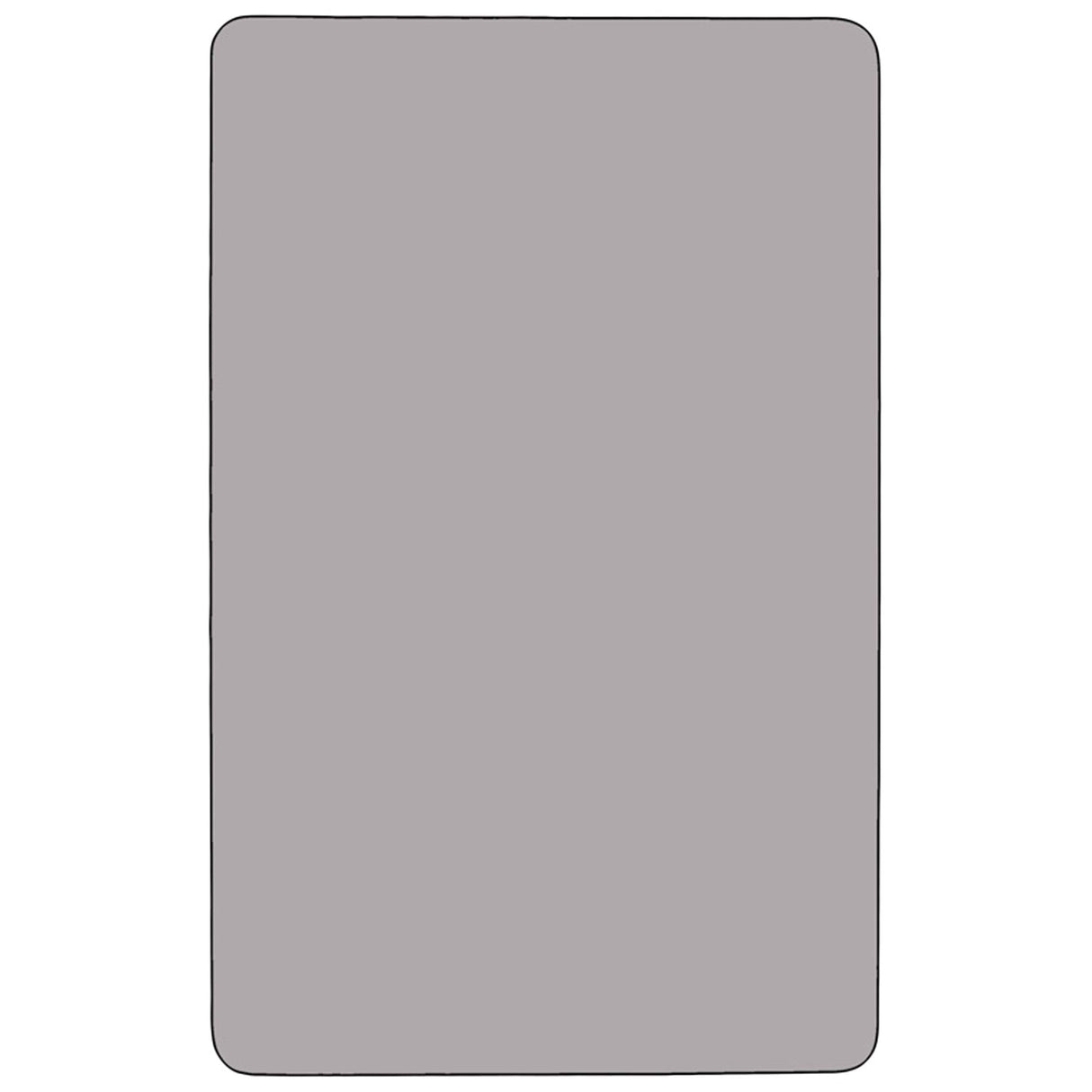 Flash Furniture 30''W x 72''L Rectangular Grey Thermal Laminate Activity Table - Height Adjustable Short Legs Flash Furniture