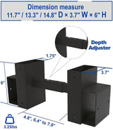 Artibear Depth Adjustable Firewood Rack Brackets for Outdoor, 2x4 Wood Storage Holder Kit for Indoor Fireplace, 2 Packs (2x4s not Include) Artibear