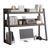 Desktop Bookshelf and 2-Tier Hutch Organizer for Efficient Workspace Storage HM&DX