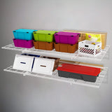 FLEXIMOUNTS 2-Pack 2x4ft 24-inch-by-48-inch Wall Shelf Garage Storage Rack Wall Mounted Floating Shelves, White FLEXIMOUNTS