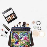 Poetrydraw 5D DIY Diamond Art Painting Canvas Crossbody Bag Hummingbird Flower for Adults Diamond Art Purses Diamond Art Kits with Zipper Adjustable Shoulder Strap for Shopping (Black-02) WoodArtSupply