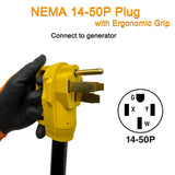 Suplevel 6 AWG Welder Adapter Cord 10 FT, Heavy Duty NEMA 14-50P Male to 6-50R Female Extension Cord, STW 6AWG/3C 50 Amp 250 Volts 12500 Watt, Generator RV to Welder Tesla EV Charger Adapter Cord Suplevel