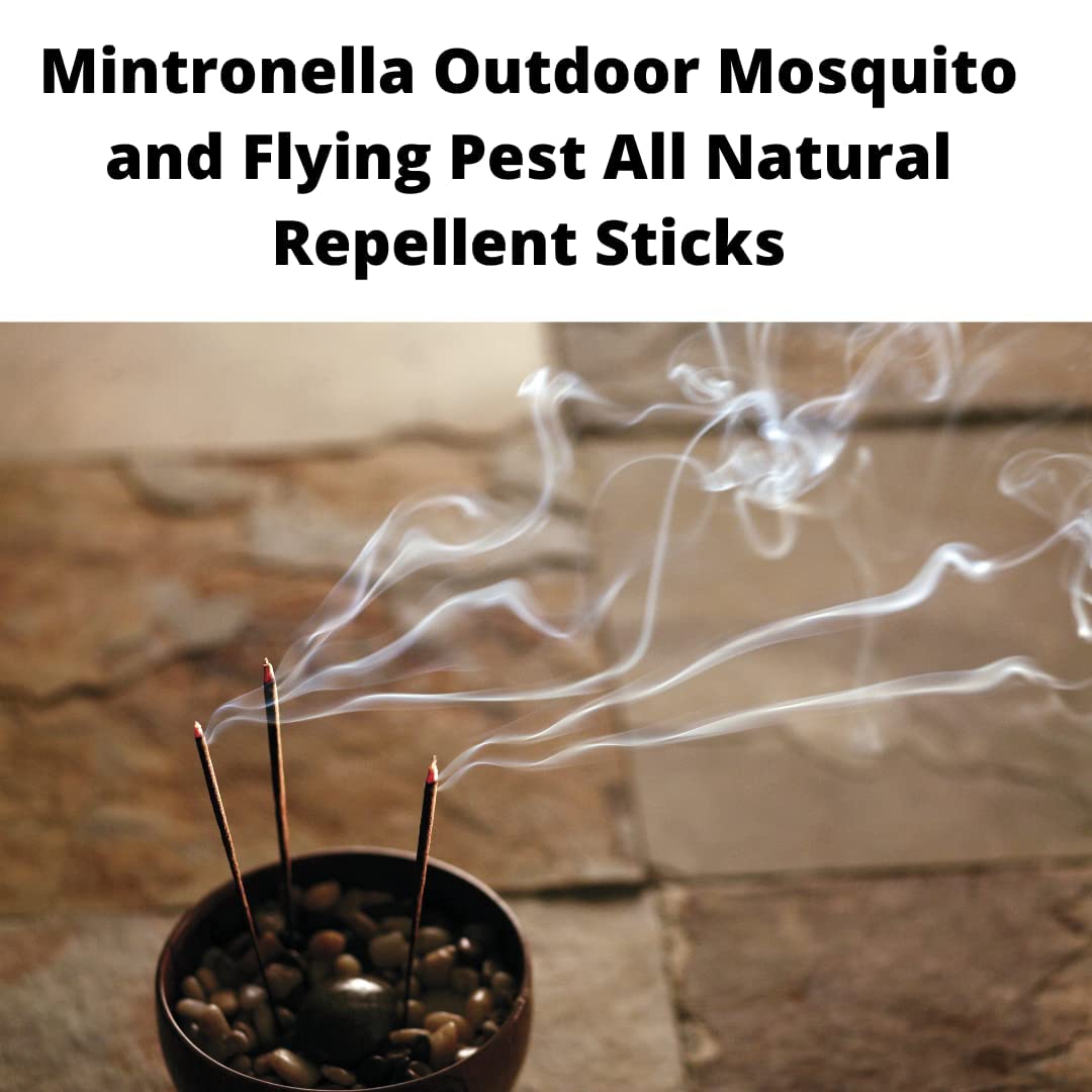 Mosquito Repellent Outdoor Patio Sticks - 100 USA Made by Farm Raised Candles. Fly Repellent Outdoor Mintronella Natural Mosquito Repellent Camping Essentials citronella Oil incense sticks outdoor. Farm Raised Candles