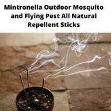 Mosquito Repellent Outdoor Patio Sticks - 100 USA Made by Farm Raised Candles. Fly Repellent Outdoor Mintronella Natural Mosquito Repellent Camping Essentials citronella Oil incense sticks outdoor. Farm Raised Candles