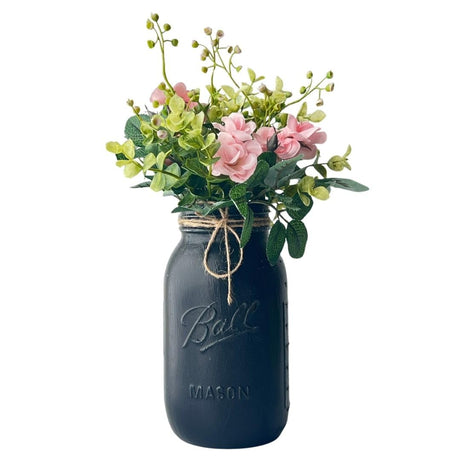 Mason Jar centerpieces for Birthday, Rustic Mason jar Centerpieces for Baby Shower, Mason Jar Centerpieces with Flowers, Wedding Centerpieces, Quart 32 oz, Choose Quantity, Colors, Flowers Optional Viva's Flower Shop