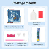 FHBUBPUP Wolf Diamond Painting Kits for Adults, Animal Diamond Art Kits for Beginners - DIY Full Drill Round Diamond Dot Gem Art, Craft Gift Suitable for Home Wall Decoration 12×12Inch FHBUBPUP