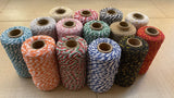 Cotton Twine, 328 Feet Red & White - Craft & Wedding Decor, Butchers & Christmas Wrapping String FLIPPED