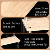 BYCY 2pcs Wooden Display Riser Stand,3 Tier Counter Shelf Spice Rack Organizer for Perfume Makeup and Dolls Collection, Step Ladder Cupcake Risers for Desserts Candies Craft Figurines (3T2P-M) BYCY