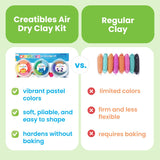 Ooly Creatibles Air Dry Clay Jewelry Kit for Kids, DIY Art Jewelry Making Kit with 6 Clay Colors, Beads, Shaping Tool, and Elastic Yarn, Non-Toxic Craft Supplies for Kids Ages 6 and Up Ooly