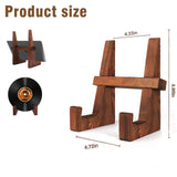 DEBETOOL Cookbook Stand for Kitchen - 8.8 inch Wooden Cookbook Holder for Kitchen Counter, Multifunctional Recipe Book Stand，Rustic Brown Recipe Book Holder Stand DEBETOOL