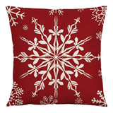 HOMMES Christmas Throw Pillow Covers 18 x 18 Inch Set of 4 Holiday Decorations Winter Decorative Cotton Linen Fabric Pillowcase for Christmas Home Sofa Couch Décor HOMMES