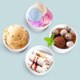 Cinf White 14 oz Set of 4 Souffle Dishes Ramekins Oven Microwave Safe Bowls Creme Brulee Set Sauce Cups for Baking Cooking Dessert Porcelain Pudding Cups Cinf