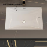 36 Inch Modern Wall Mounted Bathroom Vanity with Ceramic Sink Combo.Solid Wood Floating Bathroom Vanity Cabinet 2 Drawers and 2 Doors,Quick Assembly. Black. Glintee