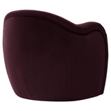 Modway Compose Barrel Chair with Performance Velvet Fabric in Mulberry – Upholstered Accent Armchair with Curved Backrest – Cozy Lounge Chair for Reading – Round Comfy Single Sofa Club Chair Modway
