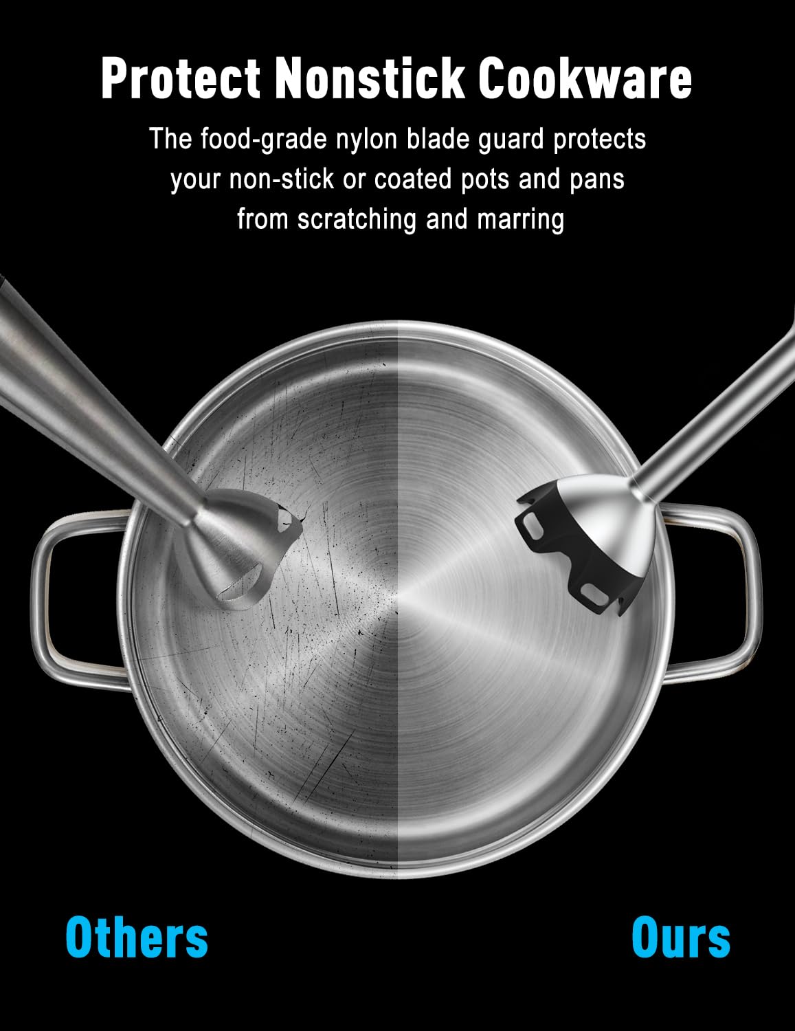 1000W Powerful Immersion Blender handheld, 2024 New Update Hand Blender with 25-Speed, Scratch-Resistant Hand Mixer with Heavy-Duty Copper Brushless Motor and Gift Box SHEANLAH