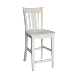 International Concepts San Remo Stool, 24-Inch SH, Unfinished IC International Concepts