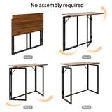 alawooder Folding Desk 40 Inch - Small Foldable Desk for Small Space Minimalist, Space Saving Collapsible Compact Desk Portable Table for Craft, Writing, Study and Work (No Assembly Required) alawooder