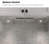 IKTCH 30 inch Built-in/Insert Range Hood 900 CFM, Ducted/Ductless Convertible Duct, Stainless Steel Kitchen Vent Hood with 4 Speed Gesture Sensing&Touch Control Panel(IKB01-30) IKTCH