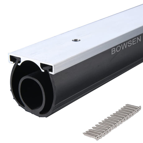 BOWSEN Heavy-Duty U+O Ring Universal Garage Door Bottom Seals Weatherstrip Rubber with Aluminum Track Retainer Kit, Black (16FT, 1-5/8" Width) BOWSEN