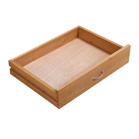 Yaheetech Potting Bench Outdoor Garden Work Bench Station Planting Solid Wood Construction for Horticulture w/Sink Drawer Rack Shelves Natural Wood Yaheetech