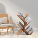 NA 4-Tier Bamboo Tree Modern Bookshelf, Creative Curved Standing Bookcase Rack Book Storage Organizer Shelves, Display Floor Book Shelf Space Saver for Home Office Living Room Bedroom N\A