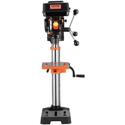 VEVOR 12 in Benchtop Drill Press, 5 Amp 120V, Variable Speed Cast Iron Bench Drill Press, 12 in Swing Distance 0-45° Tiltling Worktable with Laser Work Light, Tabletop Drilling Machine for Wo - WoodArtSupply