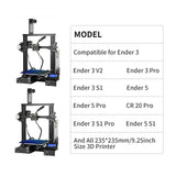 FYSETC Elego Neptune3 Pro H1H Build Plate - Light Beam+Phantom Print Bed 235x235mm: Flexible Spring Steel Sheet No Base for Ender 3 / Adventure 5M / Neptune4 /Ender 3 Pro V2 Neo 3D Printer Platform FYSETC
