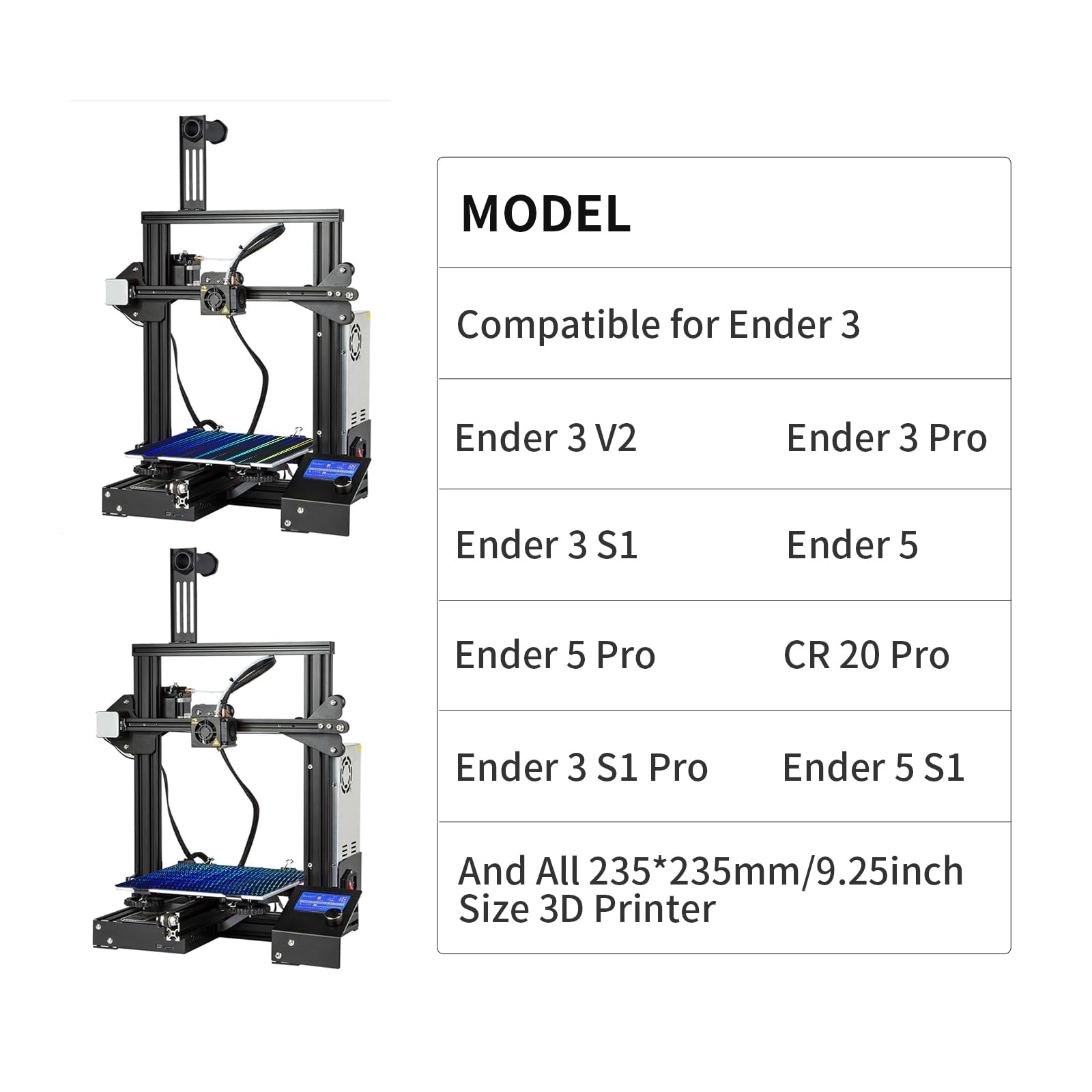 FYSETC Elego Neptune3 Pro H1H Build Plate - Light Beam+Phantom Print Bed 235x235mm: Flexible Spring Steel Sheet No Base for Ender 3 / Adventure 5M / Neptune4 /Ender 3 Pro V2 Neo 3D Printer Pl - WoodArtSupply