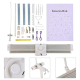 LK150 6.5mm Mid Gauge Plastic Domestic Knitting Machine Includes Yarn Needles Accessories for Adults/Kids Walfront
