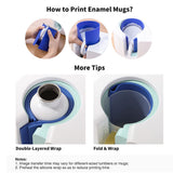 PYD Life 9.8 x 4.7 Inch Silicone Sublimation Mug Tumbler Wrap Blue Insert for Cricut Mug Press Accessories,3 Pieces 3 Thicknesses Suitable for Sublimation Tumblers Cups Mugs Printing PYD Life