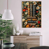 Book Paint by Numbers Kit for Adults Beginner, Flower Adult's Paint by Number Kits On Canvas, DIY Oil Painting Kits for Gift Home Wall Decor 16x20 Inch Clendo