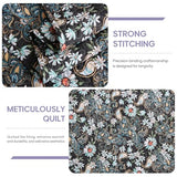JSD Black Paisley Floral Quilt Set Twin Size, 2 Piece Printed Bedspreads Coverlet with Pillow Sham, Soft Microfiber Quilted Blanket JSD