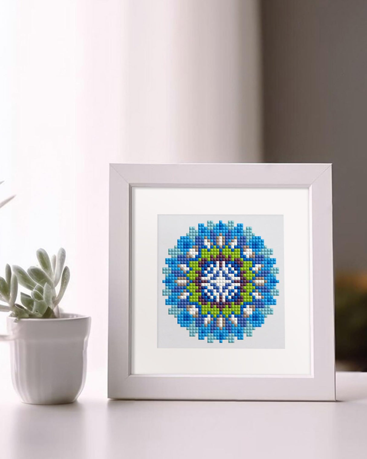 PeakLuv 12pcs Mandala Small Diamond Art Kits Small Diamond Painting Kits, Flowers Mini Diamond Art Kits for Beginners, Square Drill Mini Gem Painting 1-Hour Painting for Home Desktop Decor, 6X6in PeakLuv