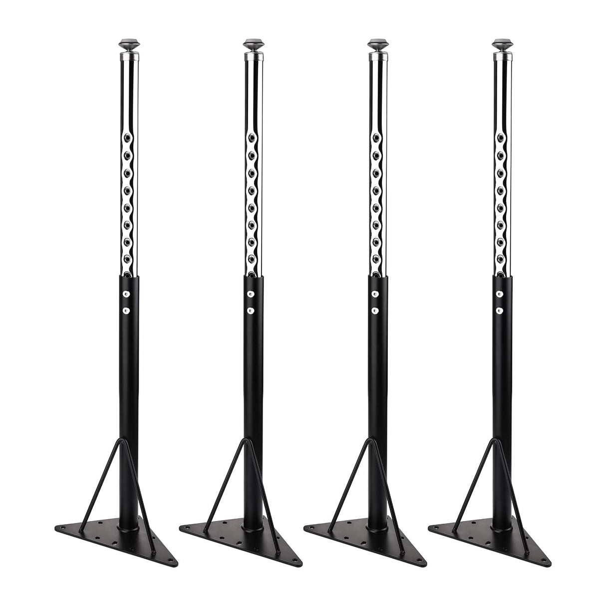KAZAKA Adjustable Table Legs,20-30 inch for Activity Table,Office Table,Kidney Table-Set of 4 (Black) KAZAKA