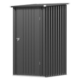 Devoko 3x3 FT Outdoor Storage Shed, Small Garden Tool Shed with Single Lockable Door, Metal Tool Storage Shed with Sloping Roof, Outside Shed for Backyard Patio Lawn, Black Devoko